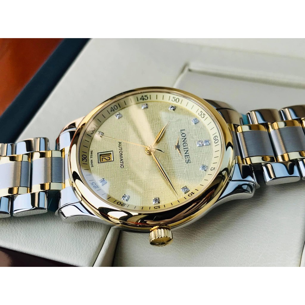 Đồng hồ nam chính hãng LONGlNES Master Collection Benzel 18k L2.628.5.38.7 - Máy Automatic Longines - Kính sapphire