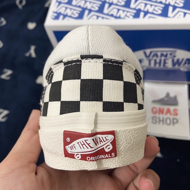 [Chuẩn 11 - hộp xanh] Giày thể thao lười slip on caro vault đen trắng nam nữ khôn | BigBuy360 - bigbuy360.vn