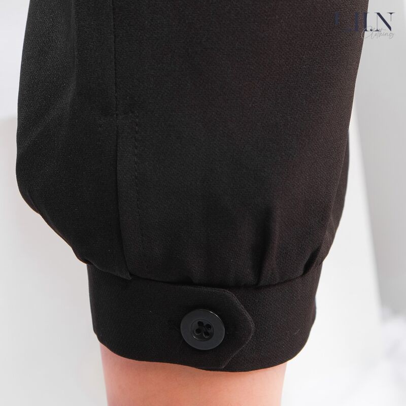 Quần tây nữ công sở Liin clothing phong cách basic, màu đen phối cúc gấu năng động Q3098 | BigBuy360 - bigbuy360.vn