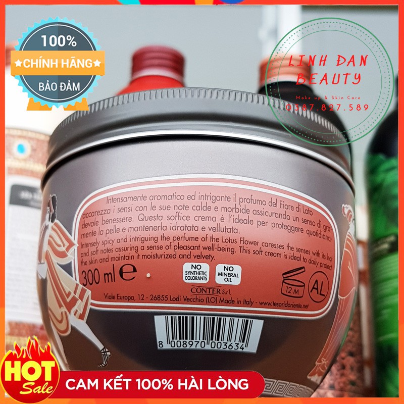 Kem dưỡng thể Hoa sen Tesori D' Oriente 💖 Kem dưỡng da nước hoa Hoa Sen 300g