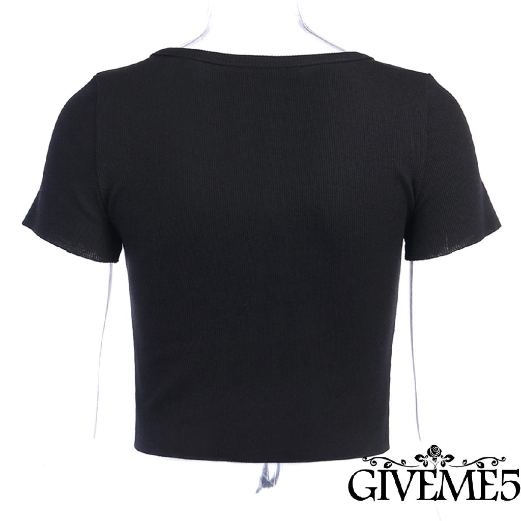 [Mã FAMAYWA giảm 10K đơn 50K] Áo Croptop Màu Trơn Thời Trang Mùa Hè Quyến Rũ Cho Nữ | BigBuy360 - bigbuy360.vn