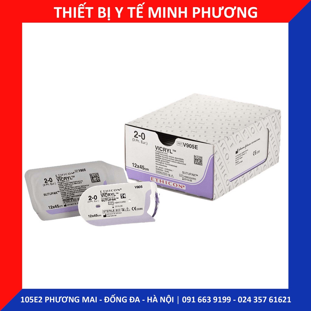 Bán lẻ chỉ khâu phẫu thuật tư tiêu Vicryl các số