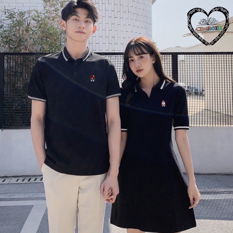 Áo váy thun đôi nam nữ “Thỏ Cony và Gấu Nâu” Forever Couple Store