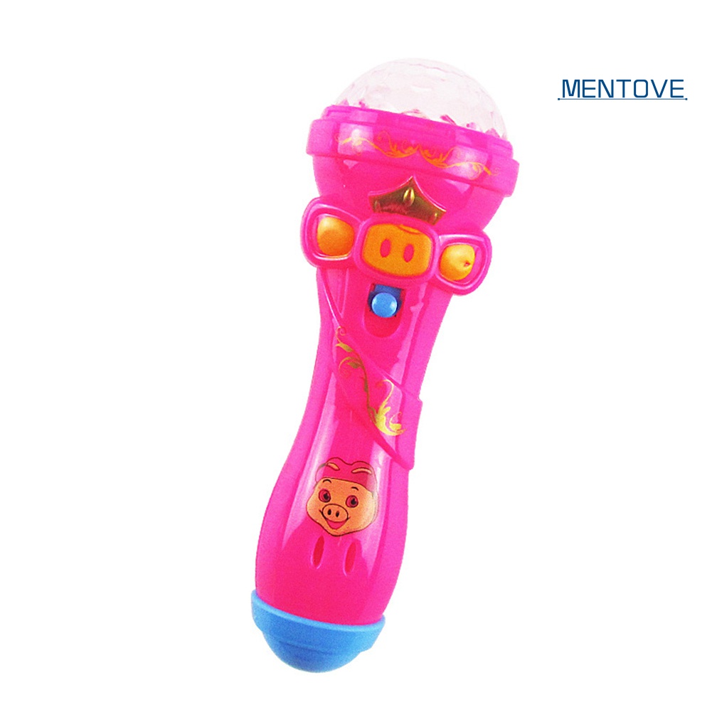 Micro Đồ Chơi Hát Karaoke Có Đèn Cho Bé