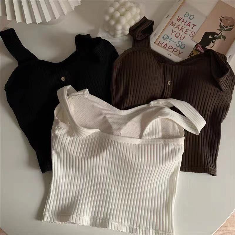 Áo hai dây COZOKC màu trơn kiểu dáng quyến rũ hợp thời trang