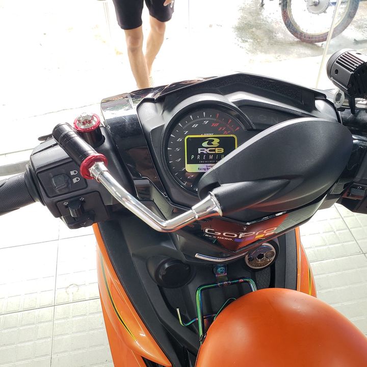 Gương xe máy thời trang H2C/CRG 1 cái trái kèm ốc salaya chân xoay 360 độ cao cấp cho Wave AB SH Winner Exciter Vario...