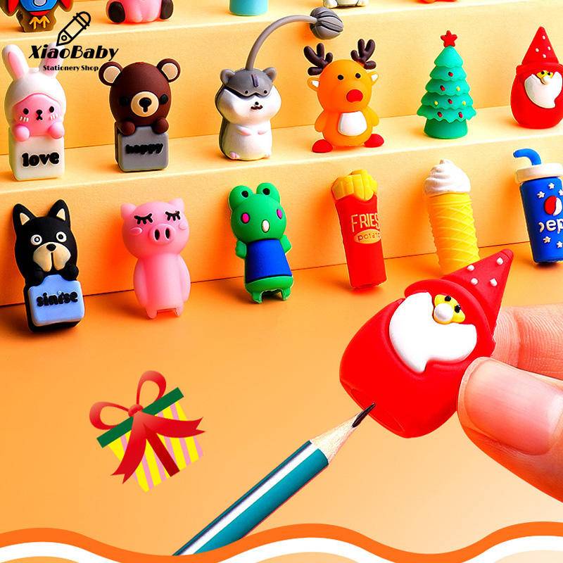 1 Nắp Gắn Bút Chì Mở Rộng Bảo Vệ Đầu Bút Chì Màu Ngẫu Nhiên Họa Tiết Hoạt Hình Cho Học Sinh