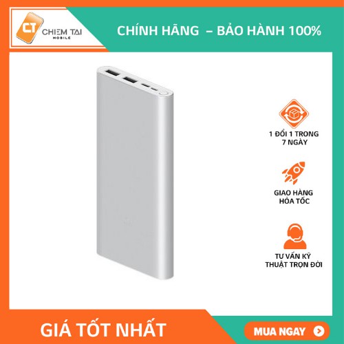 Pin sạc dự phòng 10000mAh Xiaomi gen 3 18W_mẫu mới 2020 cổng sạc type-c không sạc ra được .