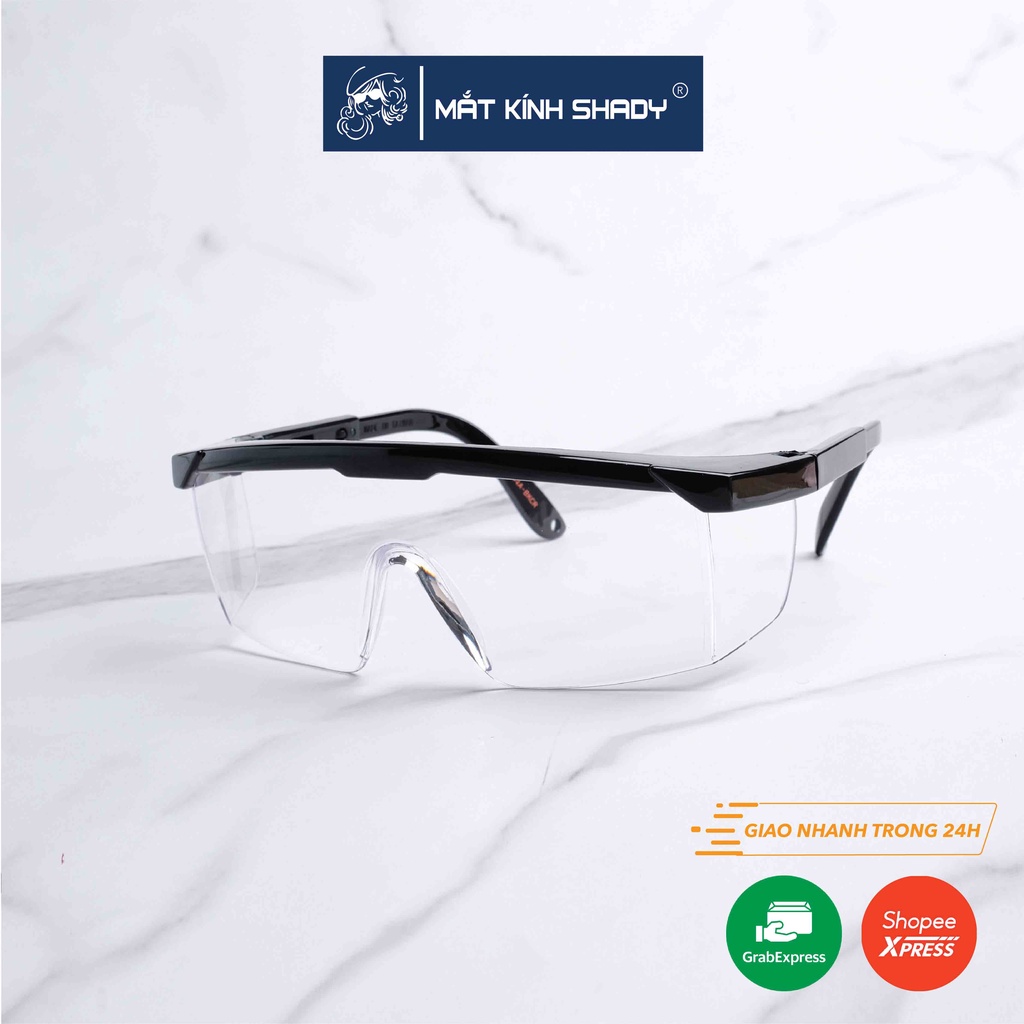 Kính Mát Bảo Hộ Chống Bụi, Chống UV, Hạn Chế Chói Shady Unisex MN1082 (Trắng)