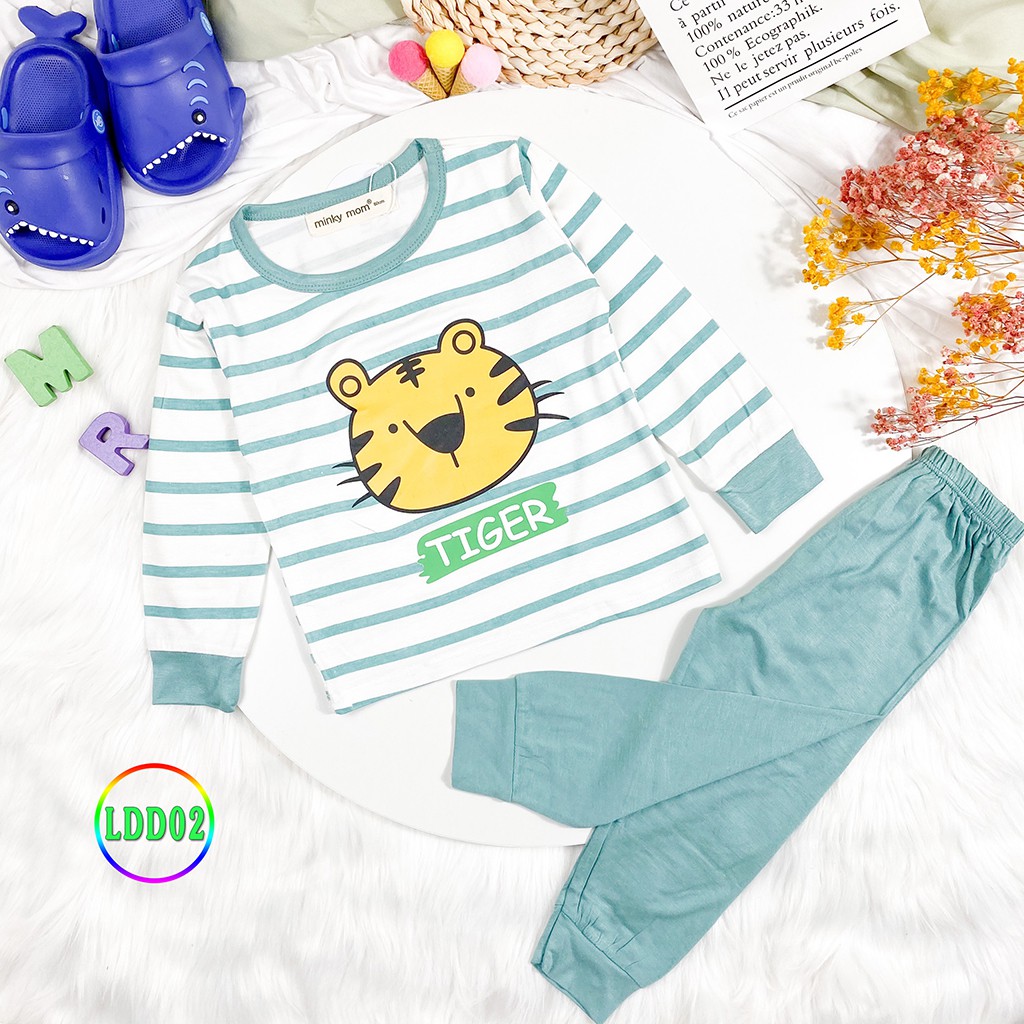 Bộ Dài Tay Cho Bé LDD02 Đồ Bộ Thun Lạnh Cao Cấp Mềm Mịn Thoáng Mát Hàng Chuẩn Loại 1 MINKY MOM Dễ Chịu, Thoải Mái Cho Bé