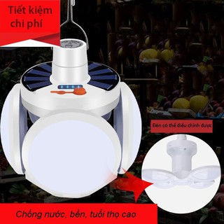 Đèn Led Năng Lượng Mặt Trời 4 Cánh Tích Điện Có Thể Đóng Mở 2029 - Đèn Năng Lượng Mặt Trời 4 Chế Độ Sáng