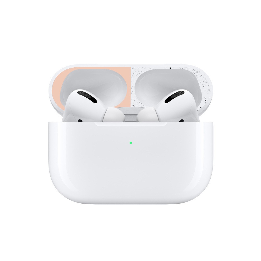 Miếng dán kim loại siêu mỏng chống bụi bảo vệ hộp tai nghe airpods pro / 2 / 1