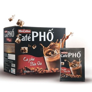 Cà phê sữa đá MacCoffee Cafe Phố 240g (30 gói x 24g) (2 loại gói+bịch)