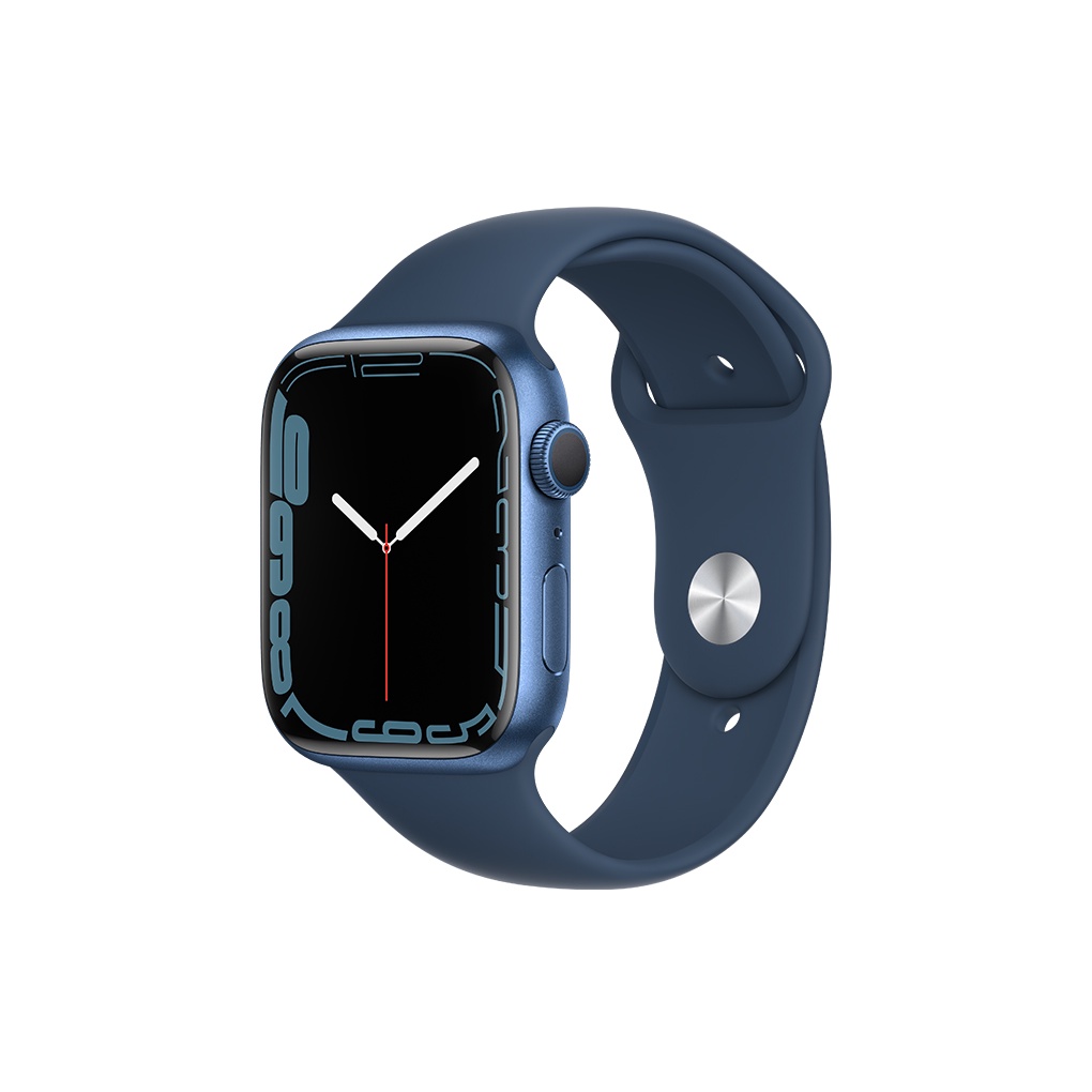 Đồng hồ thông minh Apple Watch Series 7 (GPS) viền nhôm dây đeo thể thao 45mm – Hàng chính