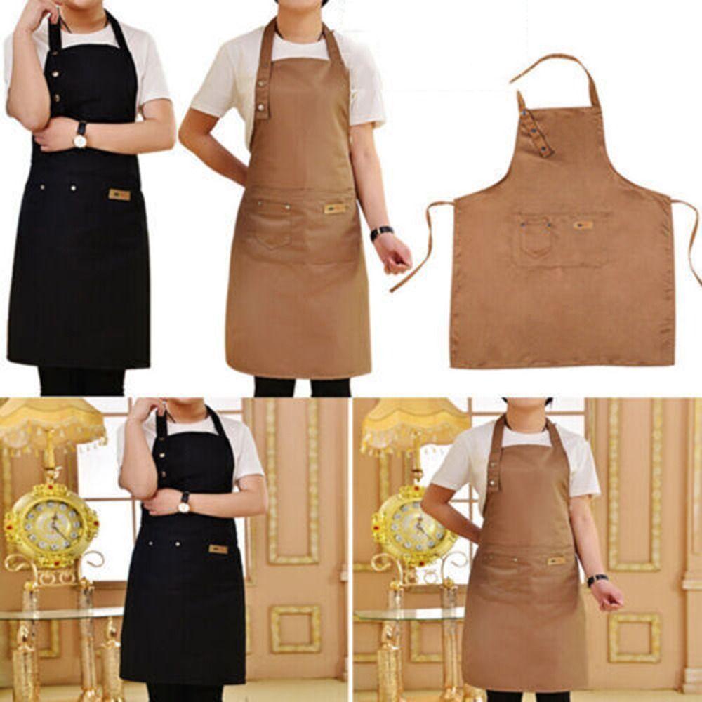 LONTIME Tạp Dề Nấu Ăn Có Túi Màu Đen / Kaki