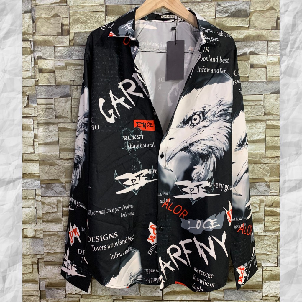 Áo Sơ Mi Nam Dài Tay Body DTXM1991 In 3D Hình Chim ưng Cực Chất | BigBuy360 - bigbuy360.vn