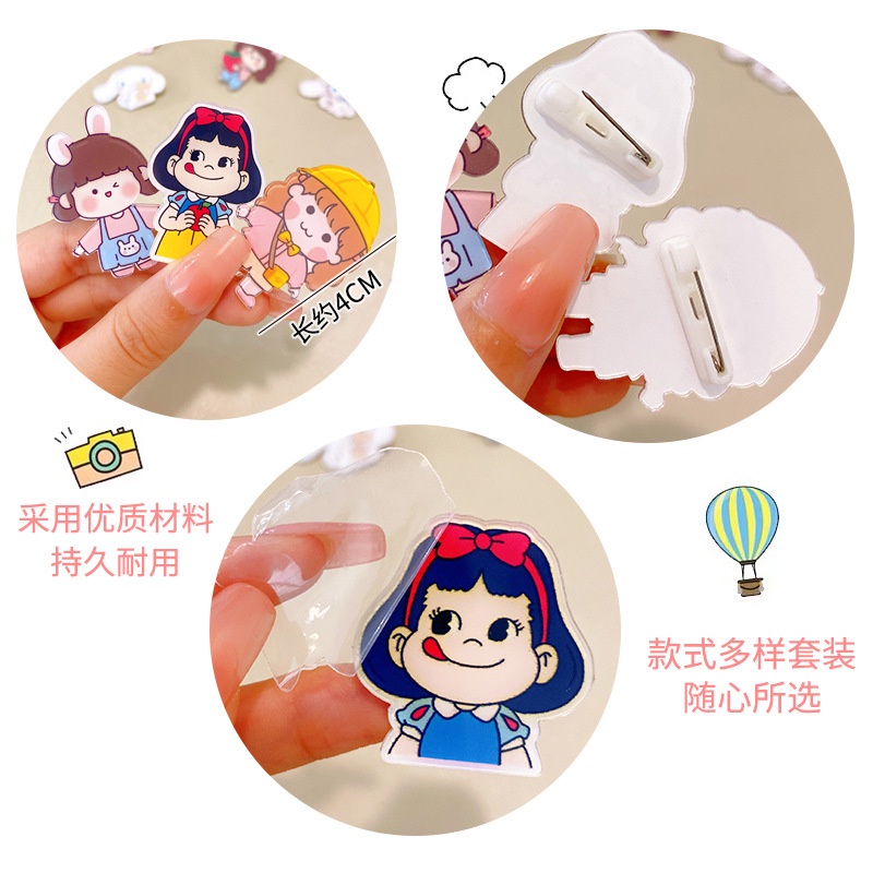 Set 5 ghim cài áo Envirosax chủ đề hoạt hình dễ thương