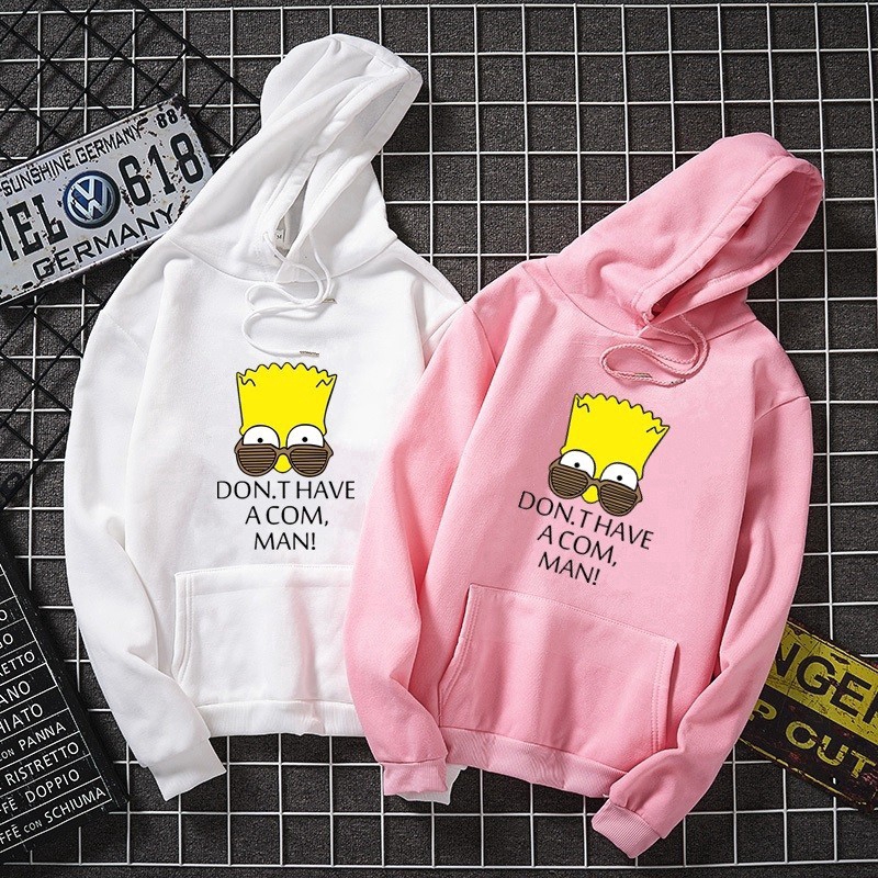 Áo hoodie có túi in hình Simpson đáng yêu cho nữ