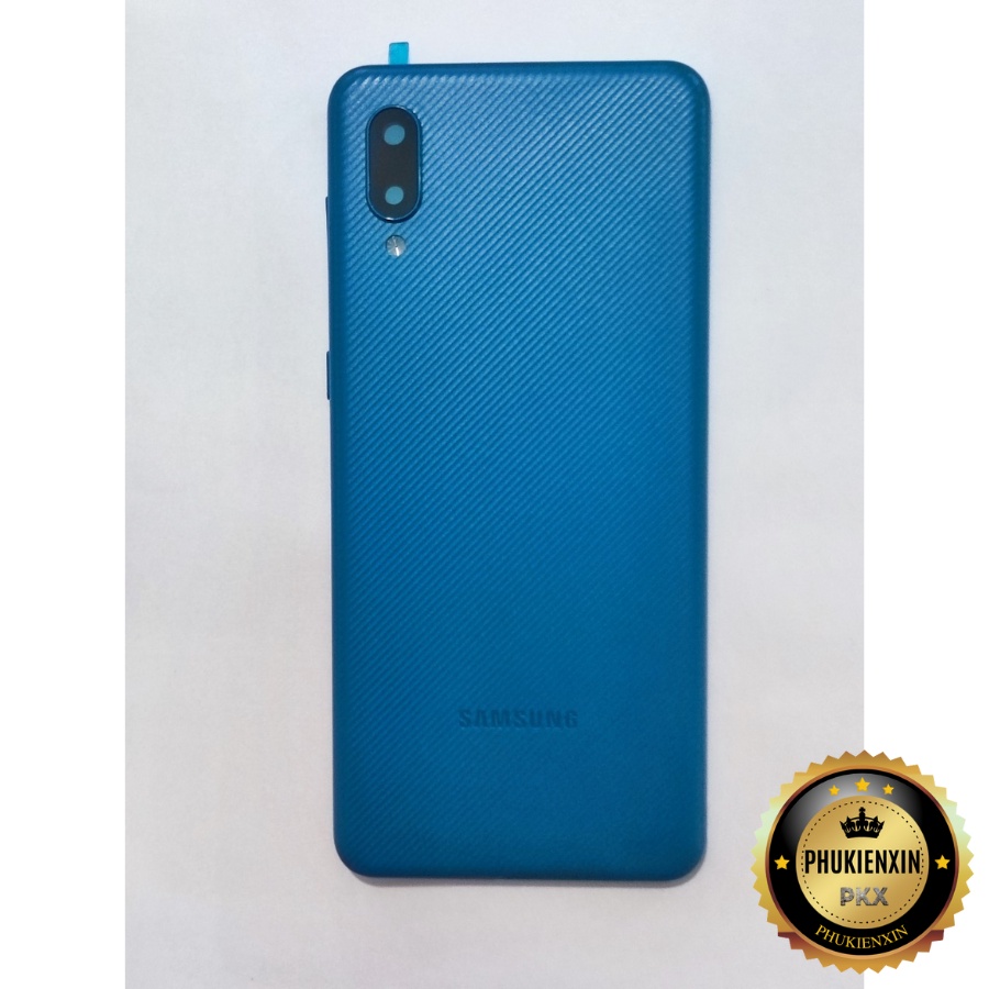 Vỏ SamSung A02 xanh zin chính hãng + Kèm Kính Cam