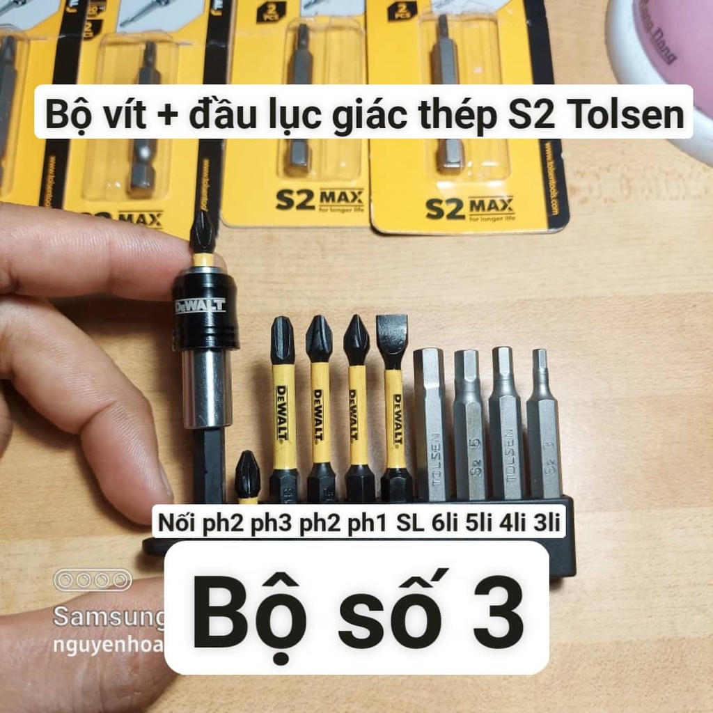 Bộ mũi vít Đầu Nối Gắn Vít Đầu Bắn Tôn Bosch Dewalt