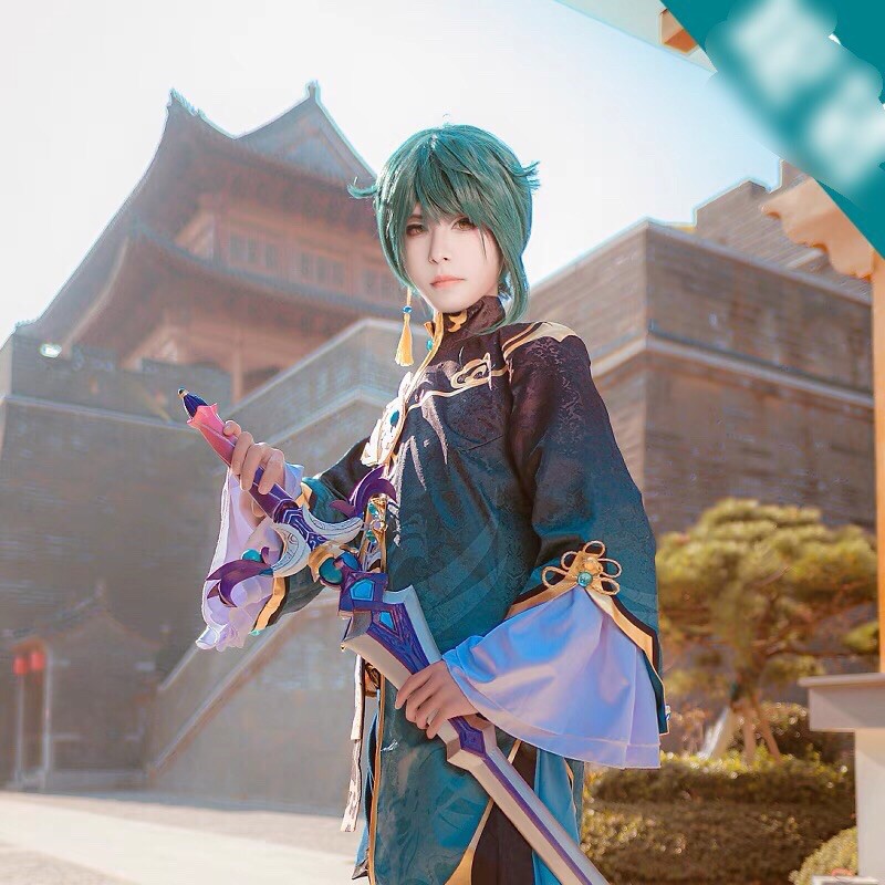 Set cosplay Xingqiu Genshin Impact