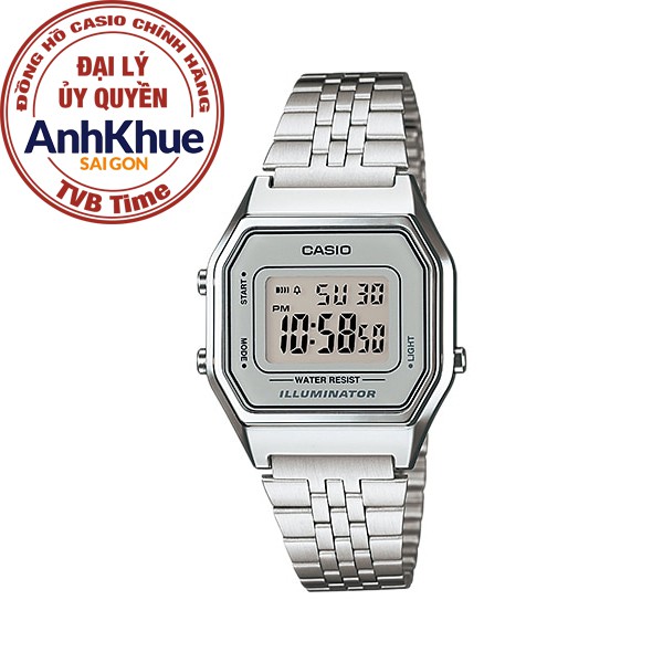 Đồng hồ nữ dây kim loại Casio chính hãng Anh Khuê LA680WA-7DF (28mm)