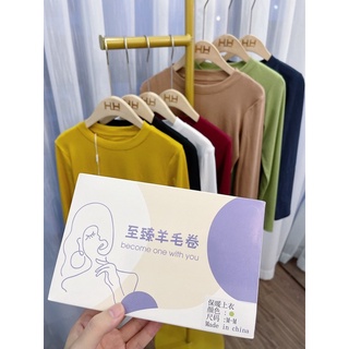 Áo thun trơn cổ tròn dài tay basic nhiều màu