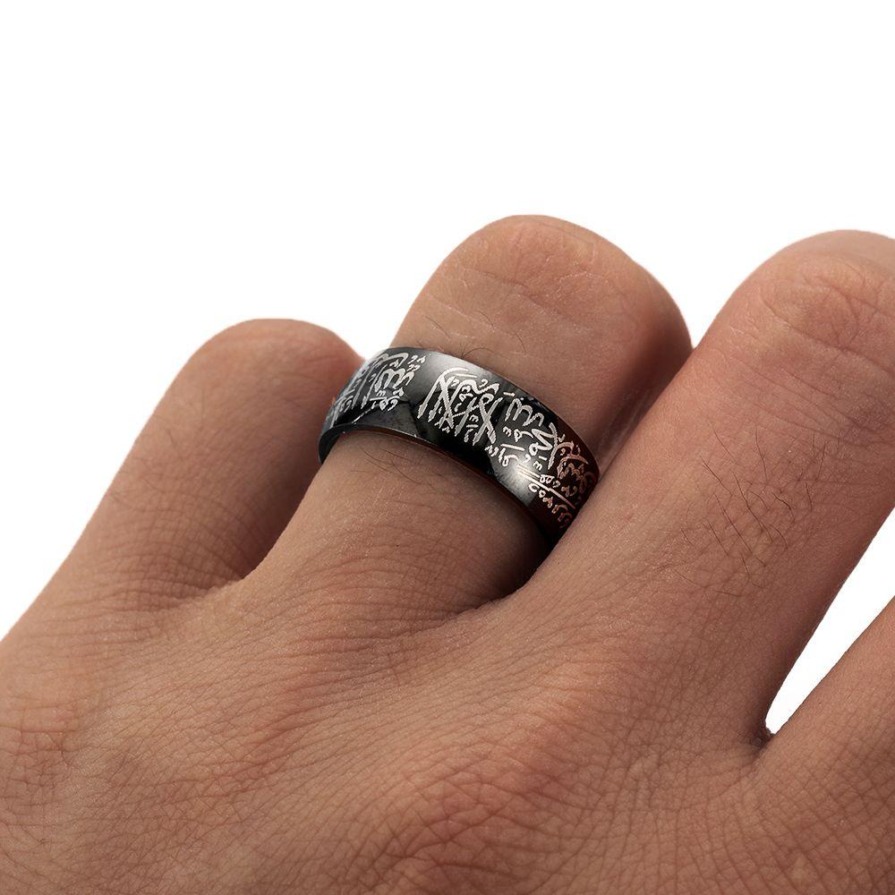 Lay Quran Nhẫn Đeo Tay In Chữ Hồi Giáo Cho Nam Nữ