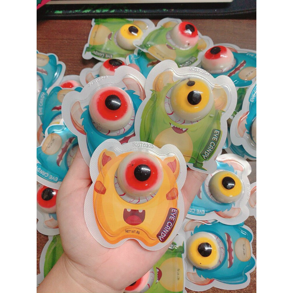 Kẹo dẻo con mắt có nhân và không nhân Eye Candy Funny Castle HongKong 8gr/ cái, ăn vặt Lodaz | BigBuy360 - bigbuy360.vn