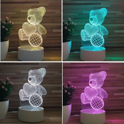 ĐÈN ngủ LED 3D Gấu Tedy, đèn trang trí, quà tặng ý nghĩa, quà tình yêu