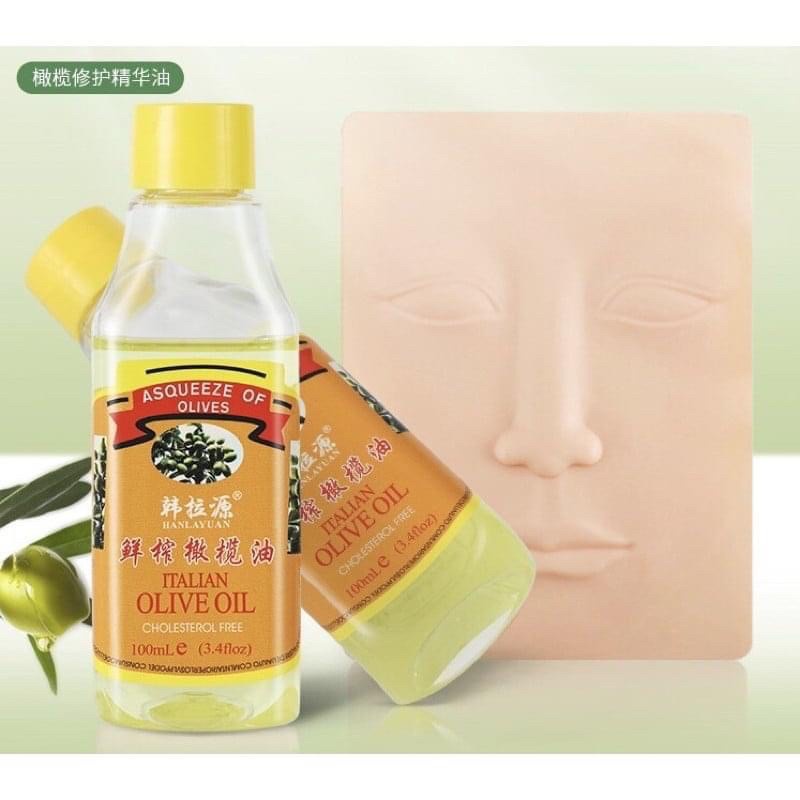 Dầu Olive oil lau da giả tập phun xăm, dầu lau mực 100ML DCPX-NTA