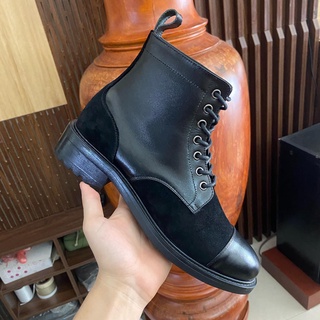 Giày cao cổ Ankle boots Da bò nhập khẩu