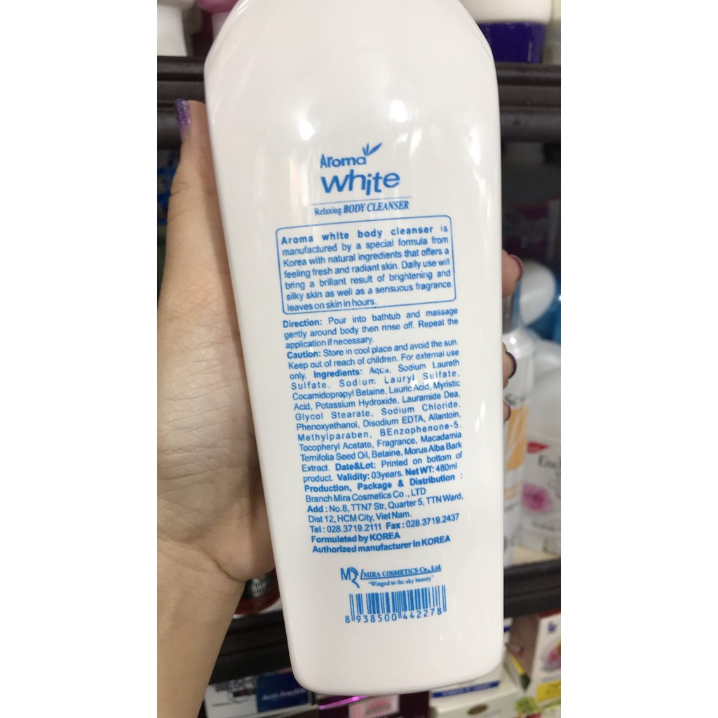 Sữa Tắm Aroma White Relaxing Mira 480ml