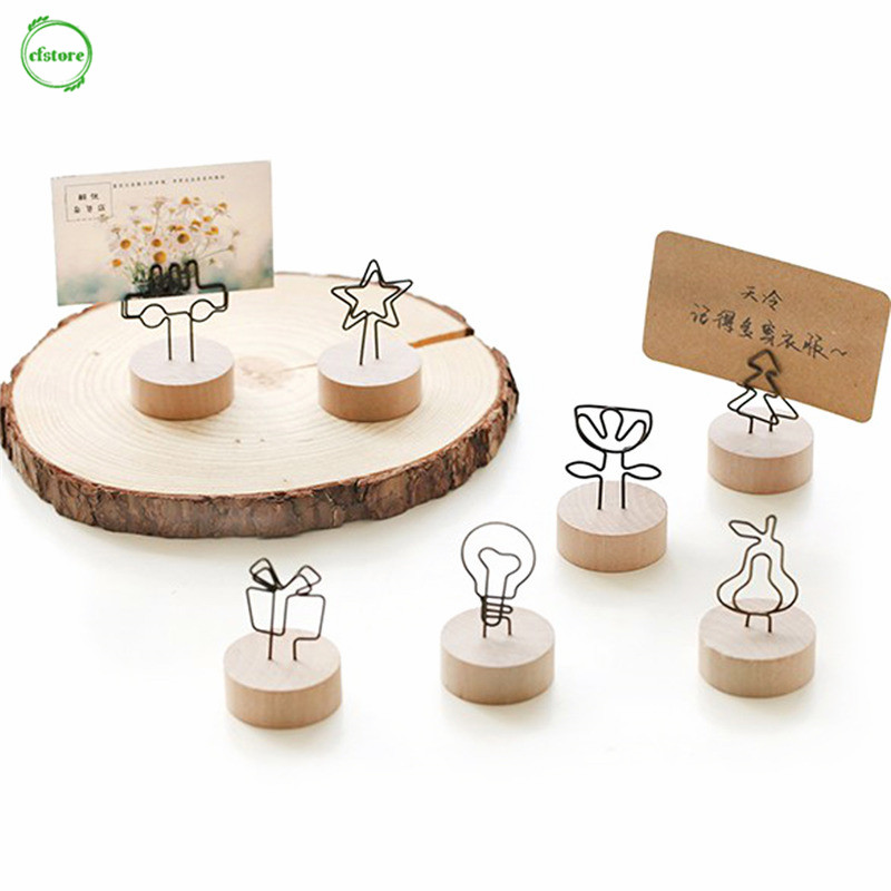 Kẹp Gỗ Giữ Giấy Ghi Chú Kiểu Dáng Cổ Điển