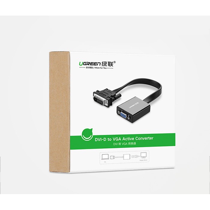 Cáp chuyển đổi DVI 24+1 to VGA cao cấp Ugreen 40259 - Hàng chính hãng