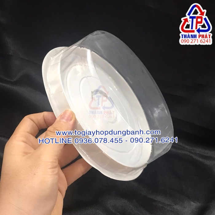50 Hộp H25 thấp đựng bánh crepe sầu riêng 16cm - rau câu flan thỏi vàng - khuôn chữ phúc - bông lan trứng muối