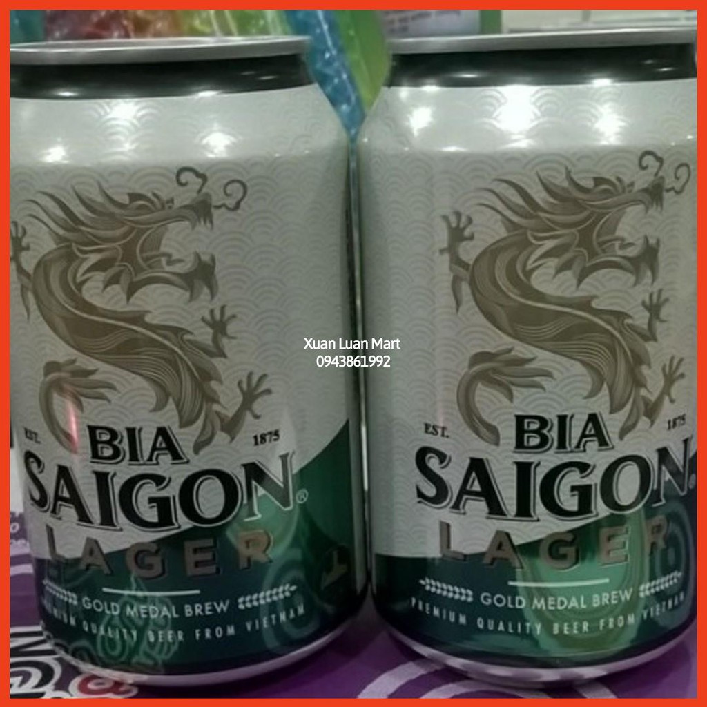 LẺ 1 LON BIA SÀI GÒN LAGER LON 330ML
