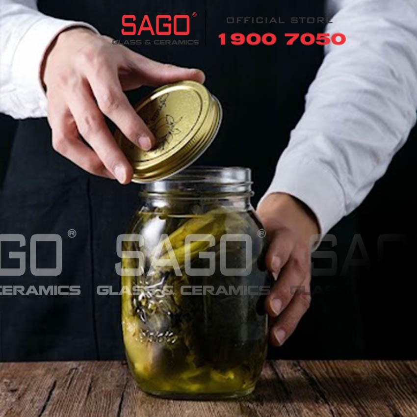 Hũ Thủy Tinh Mason Nắp Vặn Nhôm 1000ml | 500ml | 300ml