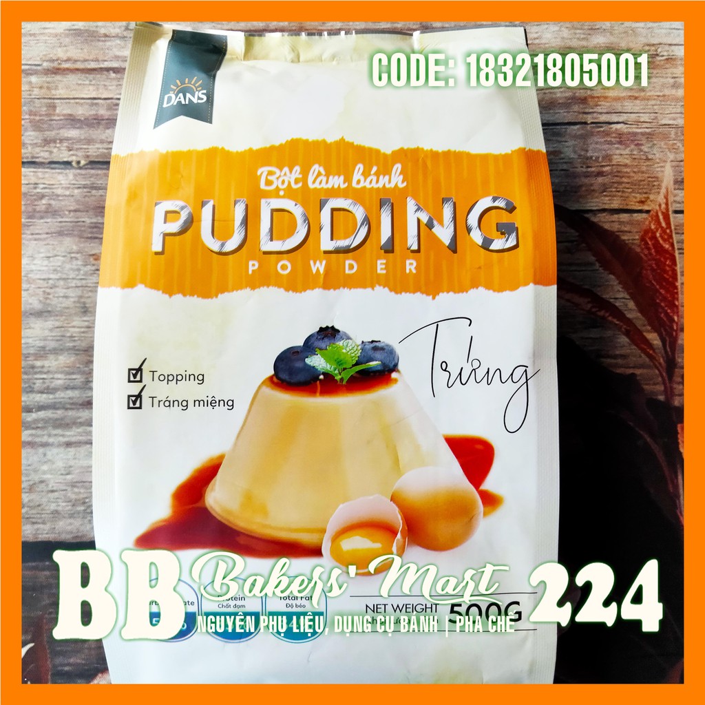 Bột làm bánh PUDDING vị TRỨNG hiệu DANS - 500gr