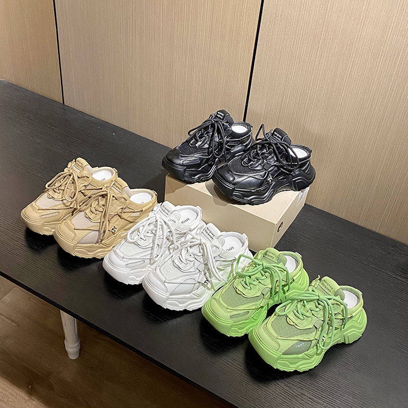 Giày Sneaker Tăng Chiều Cao Thiết Kế Mới Thoáng Khí Thời Trang Dành Cho Mùa Hè