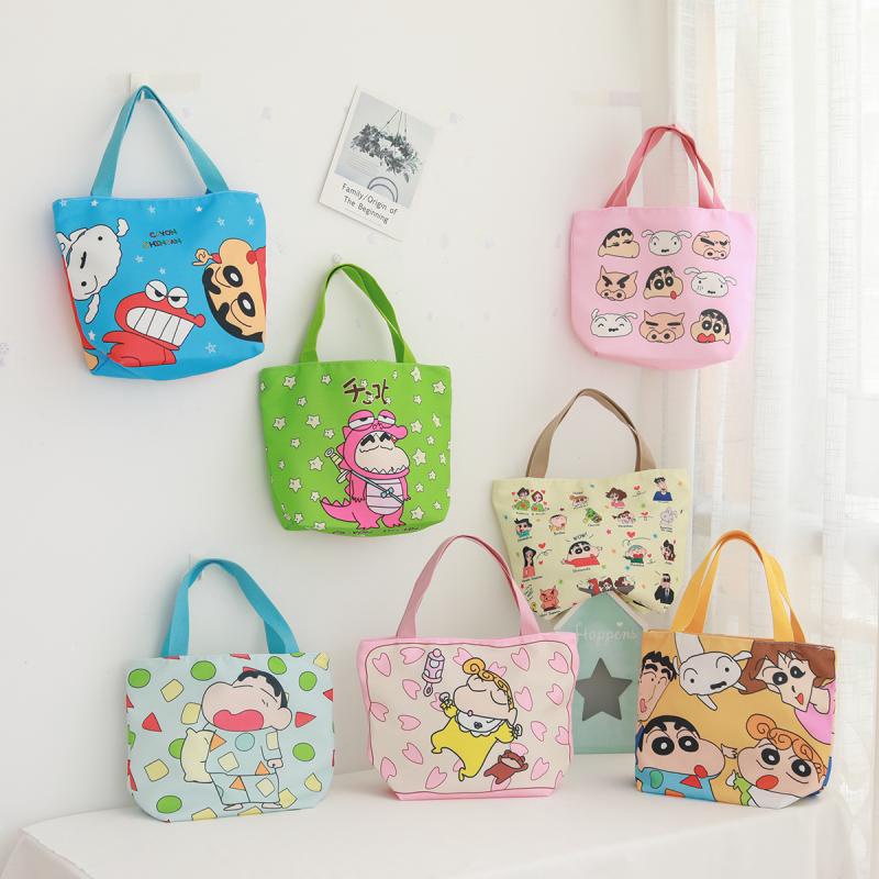 ⭐Một Trái Tim Dễ Thương⭐Túi Đựng Hộp Cơm Trưa In Hình Cậu Bé Bút Chì Shin-Chan Dễ Thương