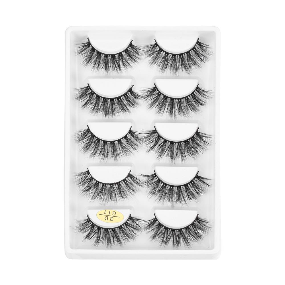 Bộ 5 Cặp Lông Mi Giả SKONHED Trang Điểm Tự Nhiên 3D