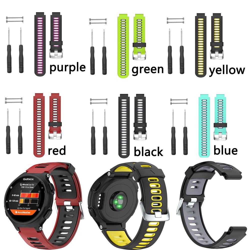 Dây đeo silicon mềm cho đồng hồ thông minh Garmin Forerunner 220/230/235/620/630/735XT