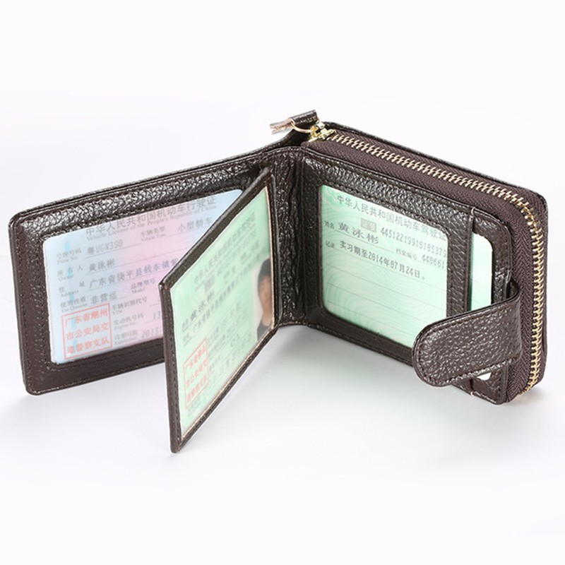 Evertoner Ốp Bọc Hộ Chiếu Có Khóa Kéo Bằng Da Dành Cho Nam Và Nữ