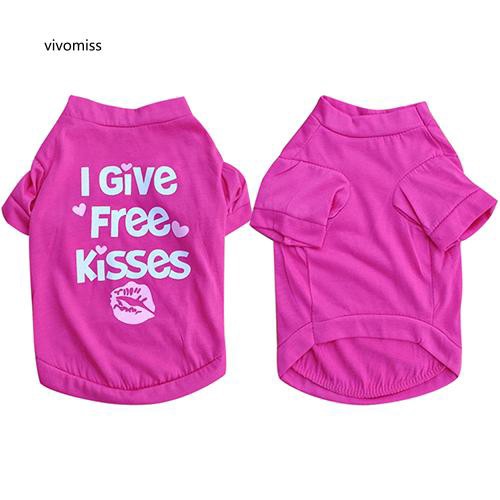 Áo thun ngắn tay họa tiết đôi môi cho thú cưng