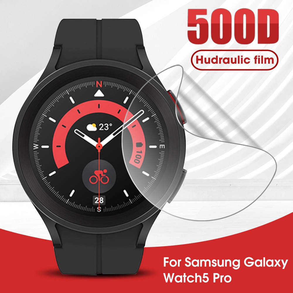 1 Miếng Dán Màn Hình Bằng TPU Hydrogel Mềm Trong Suốt Chống In Dấu Vân Tay Cho Đồng Hồ Thông Minh Samsung Galaxy Watch 5 Pro