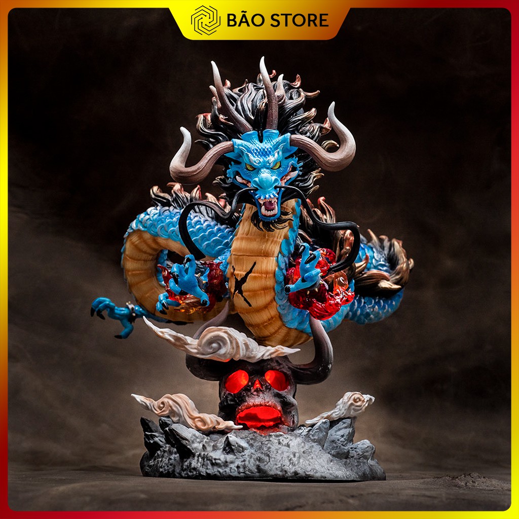 Mô hình One Piece tứ hoàng Kaido dạng rồng cao 22cm có đèn - Mô hình trang trí One Piece Figure Kaido bách thú