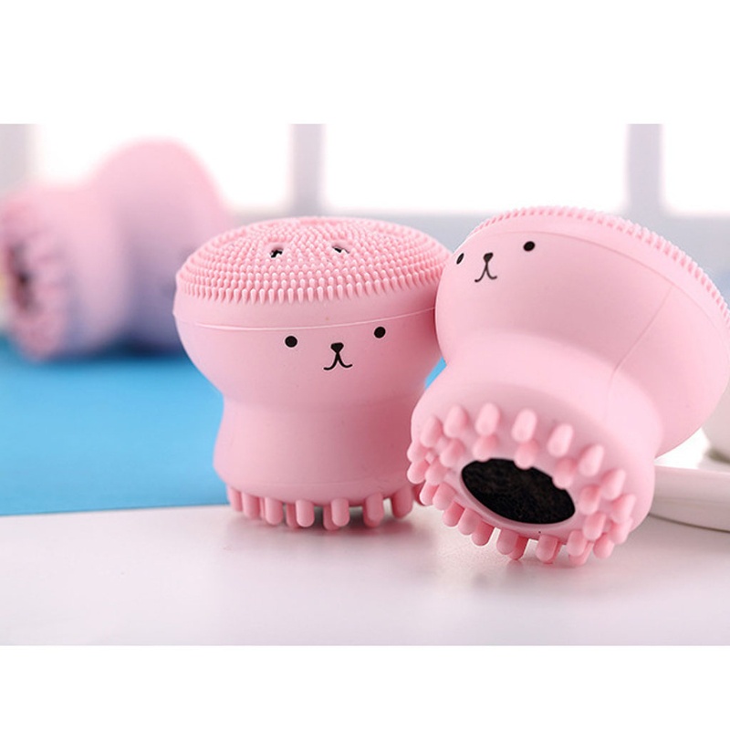 Cọ Silicone Cầm Tay Vệ Sinh Da Mặt Hình Bạch Tuộc Độc Đáo