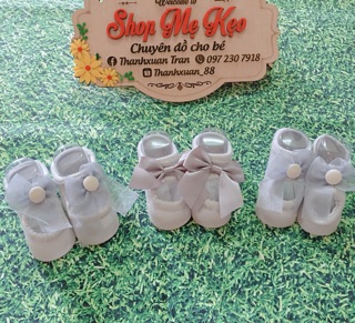 Sét giày tất nơ cho bé gái