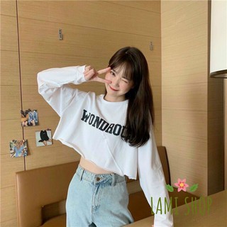 Áo thun nữ tay dài croptop WONDROUS